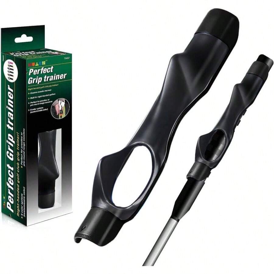 Grip Trainer Practice, Easy To Carry To Practice Area, Swing Trainer Ensure Right Grip Every Time, Grip Training Aid, Improve Your Swing Rhythm, Accessories Gifts - 黑色 - 查看 1