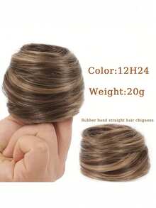 3-Inch Synthetic Hair Bun, Secured With Elastic Bands, Can Clip Onto Hair Ends To Extend Bun, Suitable For Women, Can Be Used As Ponytail