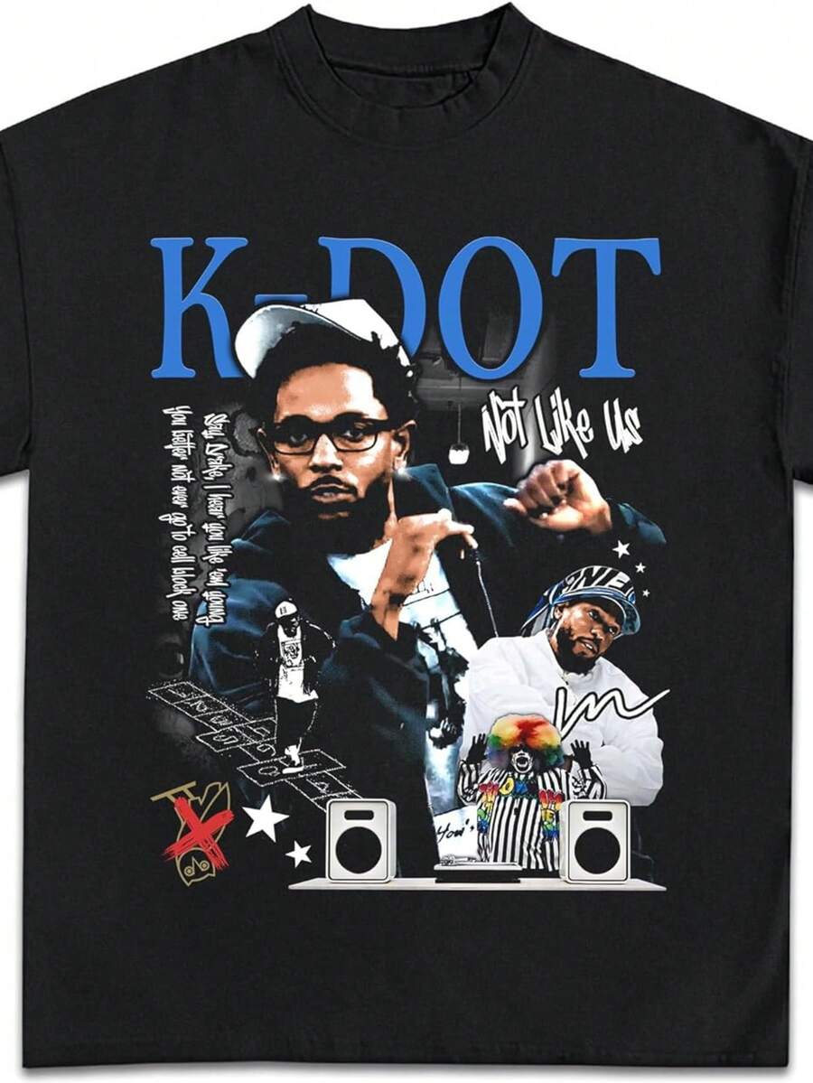 Kendrick Shirt Say DR.AK.E Rapper Graphic Tee Rap Hip Hop T-Shirt, Sweatshirt, Hoodie (US, Alpha, On - 黑色 - 查看 1