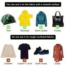 2/5pcs Multi-Shape Black Fabric Patch Stickers For Down Jackets, A Must - Have For Fashionable Repair | Great For DIY Fans & People Who Need Clothing Maintenance, Applicable To Home & Outdoor Wear Repair Scenarios - Multicolor - View 8