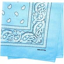 - Pauelo de 3 unidades, algodn, para hombres y mujeres, 22x 22 pulgadas, diseo paisajstico - 3 piezas azul claro - Ver 3