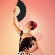 4 Pack Black Fans For Line Dancing Folding Black Hand Fan Handheld Paper Fan Bamboo Folding Fans For Wedding Party Favor Photography Props - A - 查看 5
