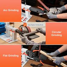 Lijadora de banda , pulidora de banda de velocidad variable de 72 x 2 pulgadas con VFD, pulidora de banda de 1500 W y 2 HP con 3 moldes de pulido y 3 bandas de lijado para trabajar metales y fabricar cuchillos - 72*2 pulgadas - Ver 6