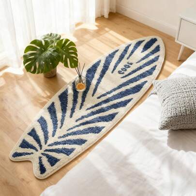 1 件冲浪板造型地毯，Y2K 装饰柔软防滑地毯垫，适用于客厅、卧室、门口