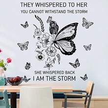 Inspirational Wall Art Positive Quotes Wall Decor Motivational Wall Decals Saying Quotes Wall Stickers Peel And Sticker Wall Decoration Flower Vine Butterfly Wall Sticker For Bedroom Living Room Home Office.-Liuruisongdediana