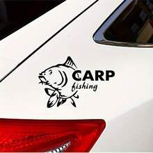 Carp Fishing Funny Waterproof Car Sticker Vinyl Decal For Auto Car Stickers Styling On Bumper Window - A - View 1