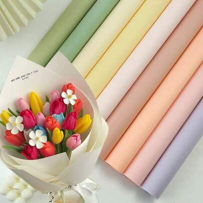 Thicker 157g Colored Shaped Paper For Floral Bouquet Packaging, Craft Paper For DIY Flower Arrangements