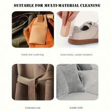 Escova Premium Para Com Bordas De Borracha Sem Acabamento - Limpeza E Higienização Eficientes, Ideal Para Botas Marrons E Forro, Cuidados Com Calçados | Design Ergonômico | Material Pp Durável. Escova Para E - Escova De Limpeza Profunda Para Calçados Com Cerdas Macias, Polimento Antirriscos, Ideal Para, Botas De Cano Curto, Bolsas, Carteiras, Cintos - Cuidados Com O (Não Restaura). - Multicolorido - Ver 8