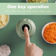 Mini Chopper - USB Rechargebale Electric Garlic Grinder, Electric Mini Garlic Chopper, Prosperousk Mini Garlic Chopper, Small Chopper Electric (Green*250ml) - Green*250ml - View 4