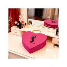 Yves Saint Laurent 心形收纳盒，玫粉色轻奢美妆收纳盒，心形首饰化妆品整理盒，时尚达人的精致收纳用品 - 粉色 - 查看 6
