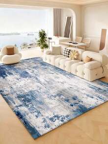 1pc Fashionable Gradient Color Indoor Decorative Rug, Faux Wool Plush Material Indoor Carpet, Living Room Rug, Sofa Rug, Bedroom Rug, Bedside Anti-Slip Mat, Dining Room & Kitchen Rug, Office Chair Pad, Entryway Mat, Outdoor Picnic Blanket, Outdoor Camping Mat