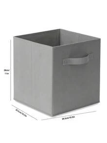 Foldable Fabric Cube Storage Bin With Handle For Closet, Nursery, And Office, 11 Inch, 3pk/6pk, Beige/Black/Grey - 灰色 - 查看 11