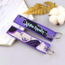 1pc Anime Gojo, Geto, Mgeumi, Yuji, Sukuna, Toge Cartoon Keychain Pendant, Fabric Keyring, Office ID Badge Holder, Phone Charm, Car Key Chain, Backpack Decoration, Gift For Students, Holidays - Multicolor - View 3