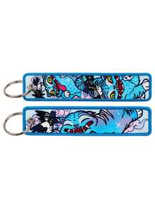 6件套卡通人物、韩流明星、钥匙扣、织唛、包包挂饰、布艺钥匙扣，圣诞节、情人节、复活节派对礼品、收藏玩具