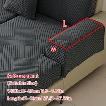 1pc Plush Jacquard Anti-Slip Sofa Seat Cushion Cover, Soft & Skin-Friendly, Pet-Proof, Elastic Sofa Slipcover, Suitable For L-Shaped Combination Sofa And 1/2/3/4 Seater Sofa, Spring/Autumn (Sold Individually) - Dark Grey - View 17