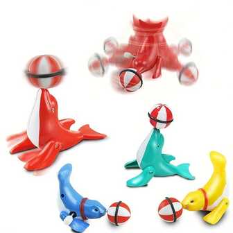 Trickster sjölejonsbollkastleksak, liten sjölejonsbollkastleksak, leksak med fjädermekanism, roterande sjölejonsbollkastleksak, leksak som kan rotera 360 grader och kan rotera efter att ha lindats upp, som present. Interaktiva spel, roliga aktiviteter, drömleksaker. Små leksaker för alla hjärtans dag.