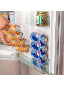 Beer Soda Drink Can Storage Box Kitchen Fridge Drink Bottle Holder Fridge Refrigeration Tools Home Organizer Rack Shelf 1PC - Transparent - View 2