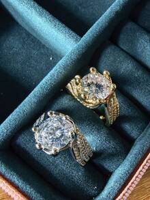 Nhẫn đính hôn Moissanite bạc 925 phong cách Boho cổ điển, thiết kế thanh lịch dành cho nữ, quà tặng cho lễ hội Mardi Gras, trang sức đa năng cho mọi mùa, không cần mạ - phụ kiện hàng ngày và dịp đặc biệt - Bạc - Xem 2