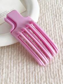 2/1件装女士发夹。简约树脂材质，6齿和3齿高冠发夹，打造蓬松刘海造型，增加发根蓬松度，美发造型工具，美发造型套装