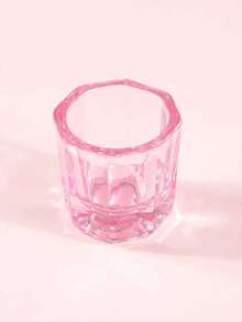 Klimonla 1pc Glass Cup, Nail Art Acrylic Powder Nail Art Cups Bowl Glassware Tools, Pink,Nail Supplies,Nail Tools,Nail Art Tools,Back To School,Nails,Nail Tools Press On Nails - 粉紅色 2 - 查看 4