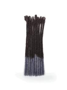0.6cm Width 10 Strands Human Hair Loc Extensions 2~3 Packs A Full Head Dreadlock Extensions Fully Handmade For Men Women Kids Real Unprocessed Human Hair Natural Black Ombre Bleach Blonde 613 Natural Black Mix With Bluish Grey And Red Dreadlock - Multicolor - View 27
