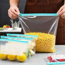 45/30/10/1pc Reusable Ziplock Bags, Airtight Leak-Proof Freezer Bags, Food Storage Organizer Bags, Produce Bags, Kitchen Accessories For Fruits, Vegetables, Grains
