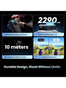 Insta360 4K Ultra HD Sports Camera, Super Wide Angle Panoramic Shooting, Electronic Image Stabilization, Suitable For Diving, Cycling, Skiing, Portable Waterproof Camcorder, 100% Brand New, Only Activated, Black