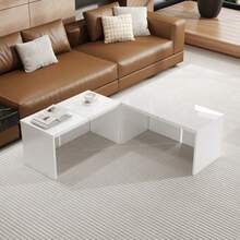 Coffee Table, DIY Coffee Table, High Gloss Table Top, Free Combination - White - View 9