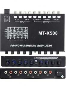 EQ-5 汽车均衡器，5 段均衡器，汽车功率放大器，音频均衡器调谐，分频放大器 EQ5 黑色 - 彩色 - 查看 6