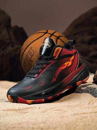 (100+Vendidos) Zapatillas deportivas de baloncesto para hombres Milikuyou, zapatillas de running de maratón, zapatillas deportivas para exteriores, zapatillas de entrenamiento de fitness, zapatillas de senderismo, ligeras, versátiles, zapatillas casuales de moda, suela MD de alta elasticidad, diseño ergonómico, adecuadas para estudiantes o hombres como regalo, talla 39-48 (suelas pintadas a mano con patrones irregulares)