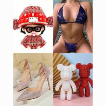 2560颗混合树脂珍珠和水钻，3-10毫米，DIY珠宝制作材料，适用于嘉年华面部装饰、手机壳、化妆镜、杯子、鞋子装饰等。 - 彩色 - 查看 3