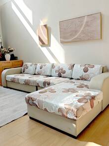 1 Vỏ đệm ghế sofa in họa tiết theo mùa, họa tiết lá và hoa, vỏ bọc ghế sofa đàn hồi có thể tháo rời, thích hợp cho phòng khách, phòng ngủ, bảo vệ ghế sofa văn phòng, trang trí nhà cửa - Nhiều màu - Xem 7