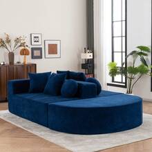 Fully Compressed Boneless Sofa, Living Room/Bedroom Segmented Cloud Sofa, Modern Modular Sofa, No Assembly Required, Comfortable, Skin-Friendly Chenille Fabric