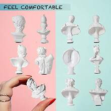 Greek Bust Statue And Sculptures Set Of 10 PCS Greek Bust Statue Decor Roman Resin Mini Greek Mythology Figurine Greek God Bust Small For Decor/Gifts/Drawing - White - View 5
