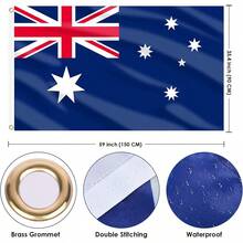 Australian Flag Chain, Little Australian Flag, Grand Opening Ceremony, National Sporting Events, Holiday Decorations(Hand Waving Flags, Garden Flags) - Multicolor - View 10