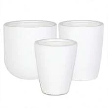 Kit 3 Vasos Planta Polietileno Varanda Jardim Variados Cd14 - Branco - Visão 5