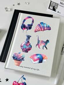 SCXXBSW 50 Peças Adesivos Decorativos de Grafite Céu Estrelado em Estilo Cartoon para Copos, Laptops, Malas, Capas de Celular, Adesivos Transparentes Duplos - Multicolorido - Visão 8