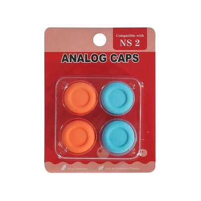 4pcs Silicone Joystick Caps For Nintendo Switch 2 Controller, Non-Slip, Anti-Scratch, Sweat-Proof, Enhance Operation Feel And Experience, Blister Pack