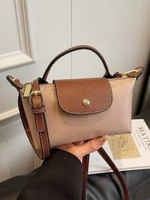 New Retro-Style Large-Capacity Women's Handbag That Can Be Carried By Hand Or Worn Crossbody - Hồng - Xem 2