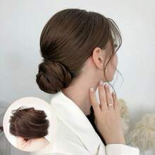 1pc/2pcs Straight Synthetic Hair Bun Scrunchie Hair Piece - Thick Updo Ponytail Extensions, Suitable For Women, Secure Wear, Versatile Styling, Suitable For Weddings, Parties And Daily Wear - Multicolor - View 18