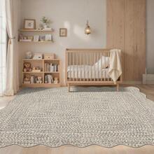 Simple Kitchen Modern Home Decor Area Rug Soft Non Slip Stain Resistant Carpet Thin Non Shedding Printed Floorcover Low Pile Bordered Entrance Runner Rug Washable Easy To Clean Mat Throw Rug For Laundry Living Room Hallway Bathroom Bedroom Dinning Room - 米灰色 - 查看 3