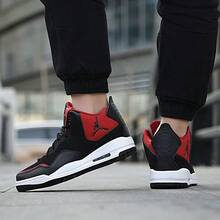 Nike Giày bóng rổ nam Air Jordan, kiểu dáng thường ngày, giảm sốc và bền bỉ, thời trang và chất lượng cao. - màu đen - Xem 7