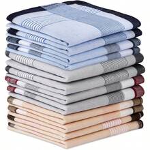 Pauelos Hombres Bolsillos, Handkerchiefs Set de Negocios y Informal, Algodn Pauelo Traje Hombre Cmodos y Suaves, Pauelos de Tela Regalo para Hombres - B - Ver 2
