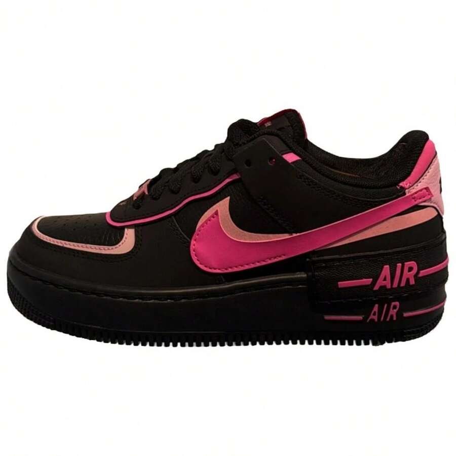 Nike AF1 Shadow Skateboard Shoes Women's Fashionable Comfortable Black Pink - CI0919-006 Zapatillas Para Mujer - 黑色 - 查看 1