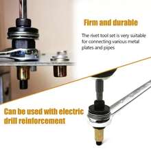 3-In-1 Carbon Steel Rivet Tool Kit, Manual Rivet Gun Set, Suitable For M3-M10 Snap Buttons, Universal Metal Fastening Tool For Automotive And Home Improvement - Black + Gold - View 7