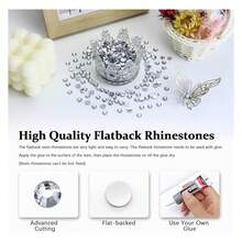 4500PCS Resin Flatback Rhinestone, 2mm 3mm 4mm 5mm 6mm Clear Flatback Rhinestones For Tumblers, Nails Art, Mugs, Bottles, Craft Dration, Loose Bling Glitter Gem Stone - 多色121 - 查看 2