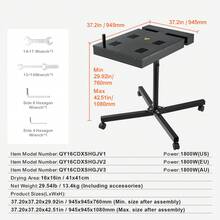 Secadora flash , secadora flash de 16 x 16 pulgadas para serigrafía, secadora de serigrafía de alta potencia con soporte de altura ajustable, rotación de 360°, base en forma de X, máquina de curado de camisetas de acero - 16 x 16 pulgadas - Ver 7