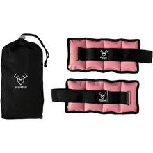 POLAINAS DEPORTIVAS 500 GRAMOS| TOBILLERA GYM CON PESO| PESA DE ENTRENAMIENTO PARA TOBILLO| AJUSTABLES| COLOR ROSA - 1 - Ver 5