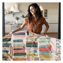 Book Lovers Gifts, Reading Blanket For Readers, Bookish Book Club Reading Librarian Gifts Blanket 60"X50" (Pink), Soft Flannel Blanket - Multiple Sizes, Cozy Must-Have - Nhiều màu - Xem 6