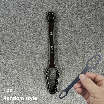 SGIAWETA-1 Piece Multifunctional Black Torx Wrench - Adjustable Self-Tightening Double-Headed Wrench With 3-17mm Caliber, 5mm Thick Durable Design And Portable Handle, Suitable Car Repair And Home Projects - Birthday